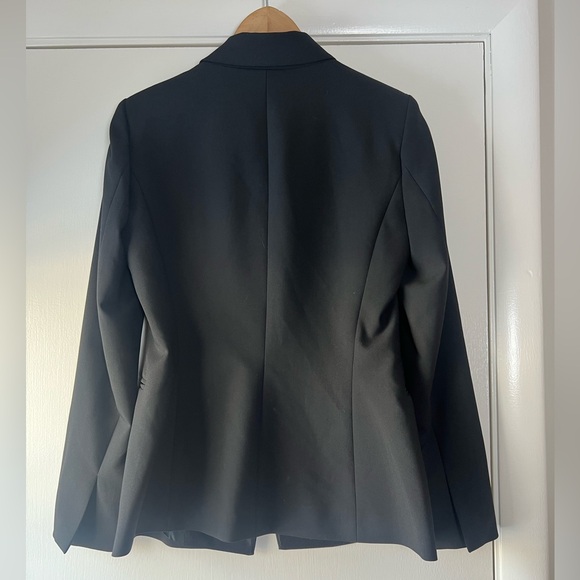 Zara Women’s Satin Lapel Tuxedo Blazer Jacket Solid Black Size Medium - Picture 10 of 10